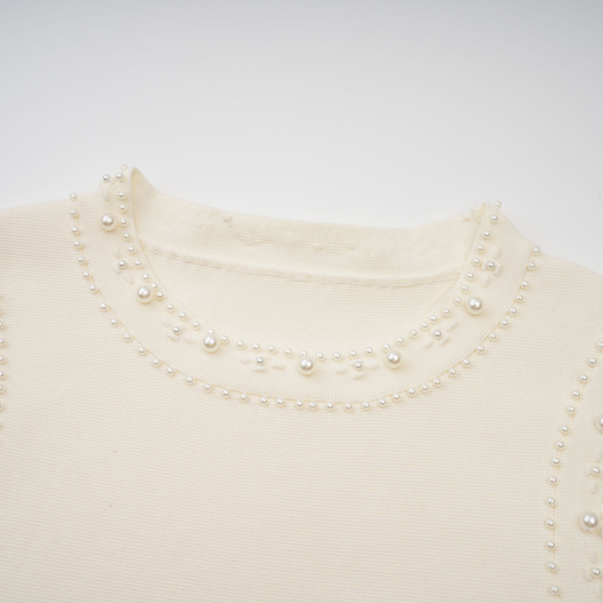 Donatienne white faux-pearl knitted maxi dress (Final Sale-US Only)
