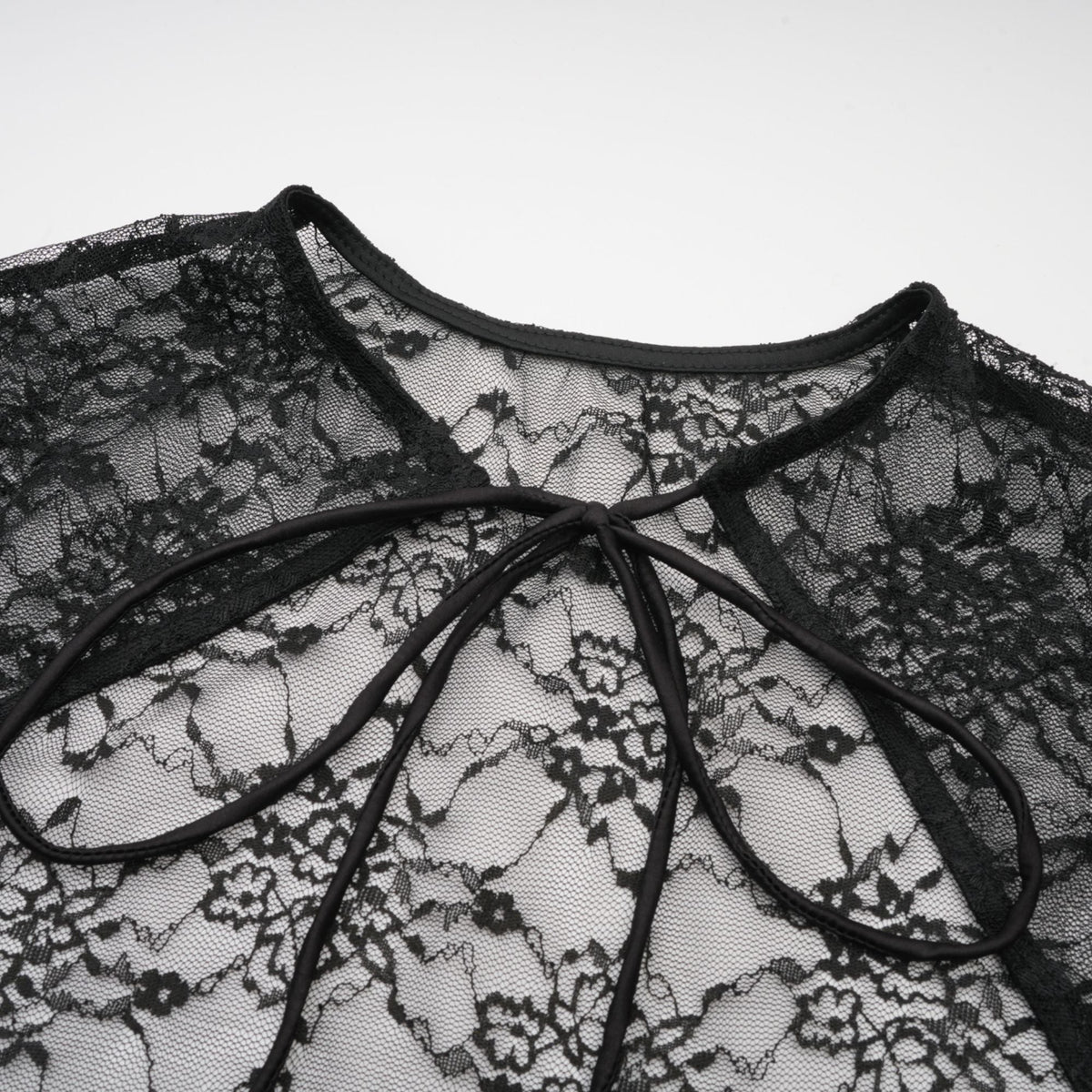 Louise black floral-lace vest & dress matching set (Final Sale-US Only)