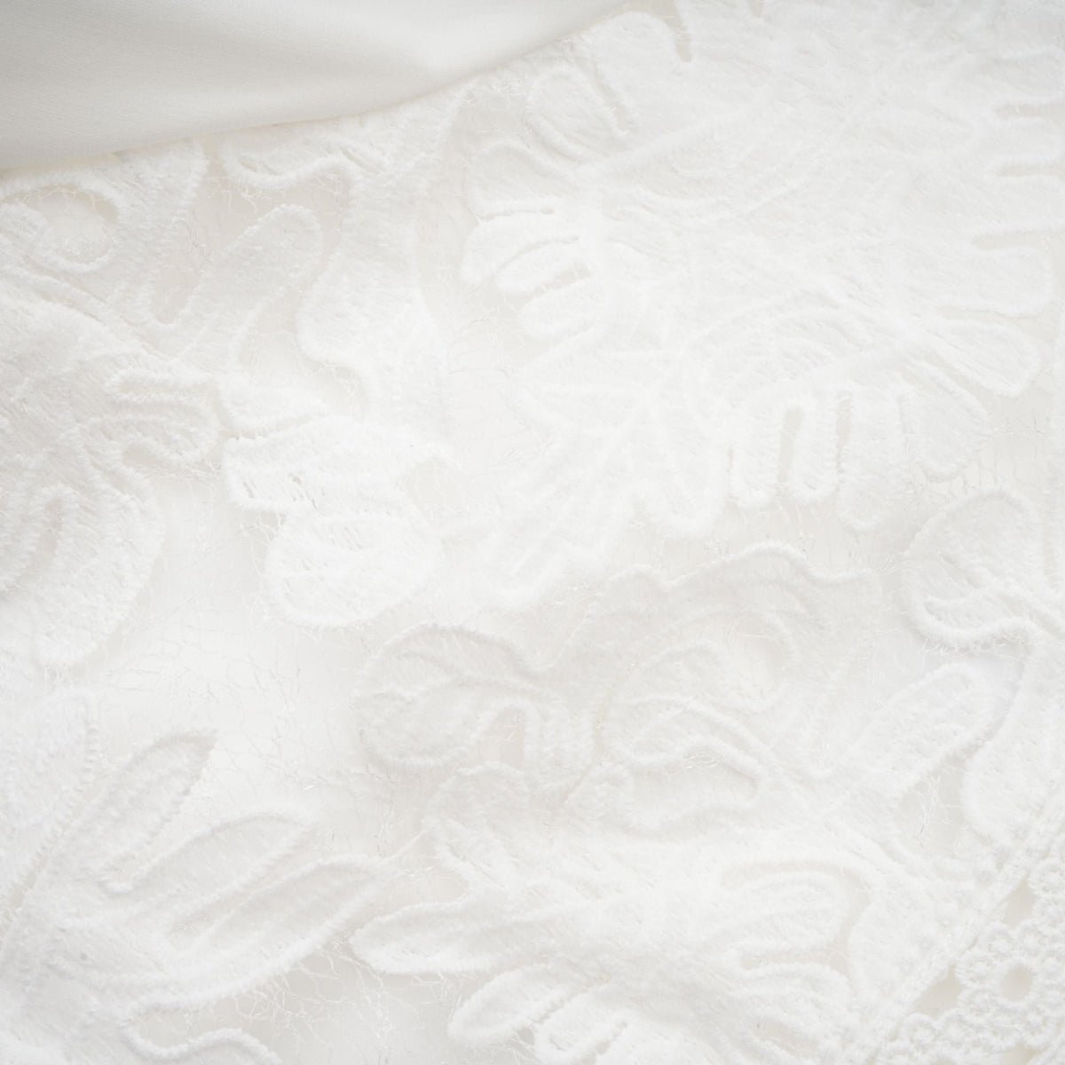 Madeleine white panelled embroidery midi dress