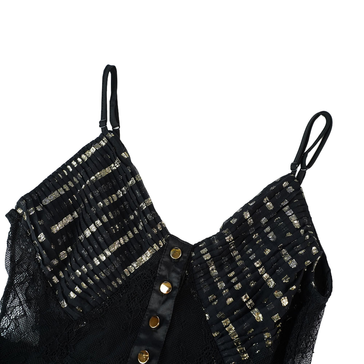 Aloïse Black Polka Dot Pleated Midi Dress (Final Sale)