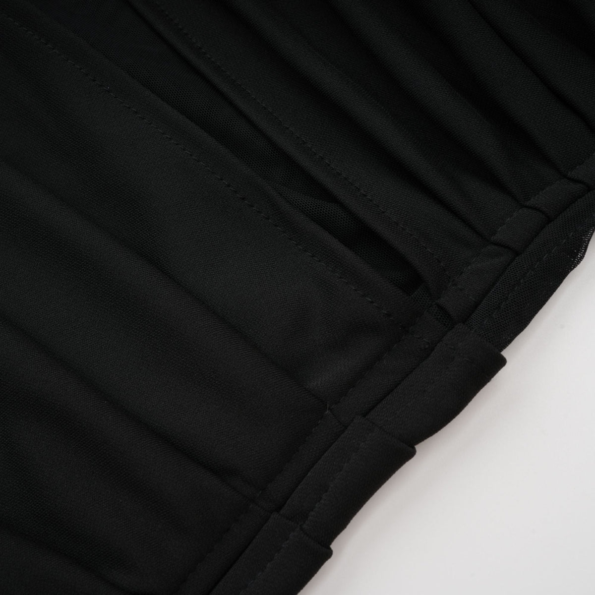 Clarisse semi-sheer ruched midi dress (Final Sale)