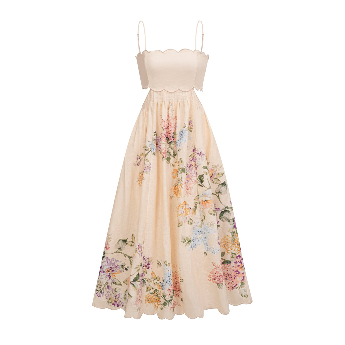 Joséphine floral-print cut-out midi dress