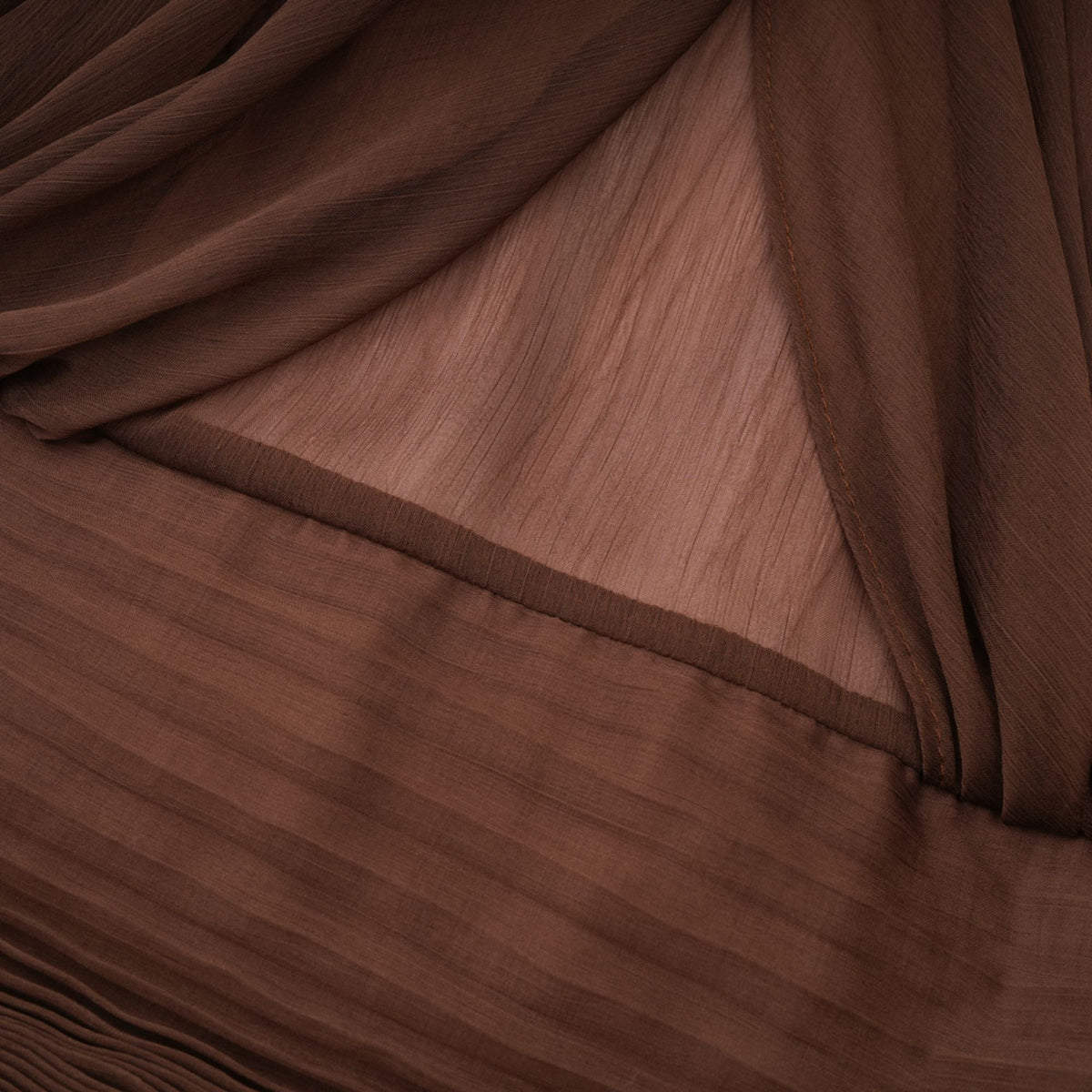 Jade Brown Ruched Tulle Mini Dress (Final Sale-US Only)