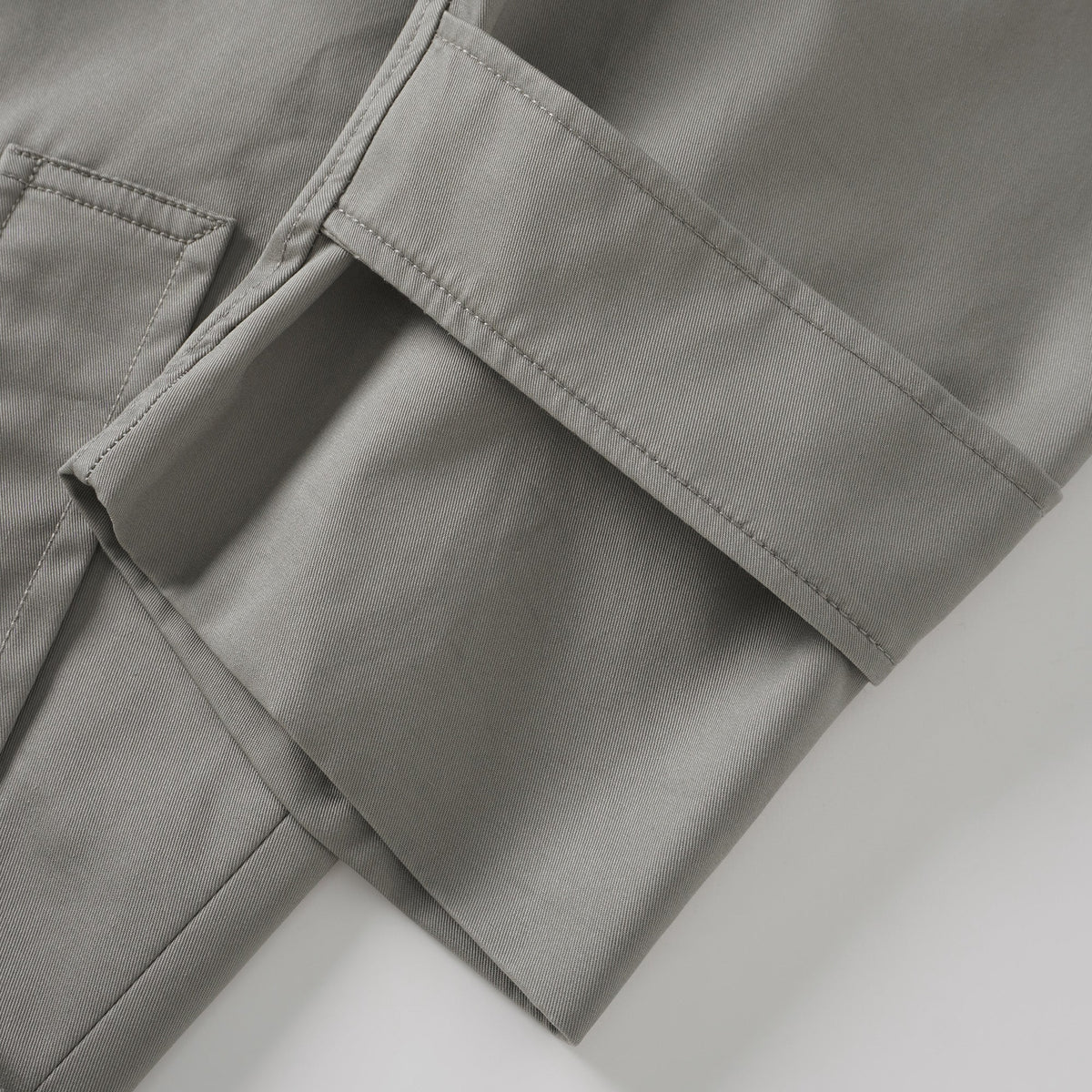Mavis Grey Double-Breasted Belted Trench Coat