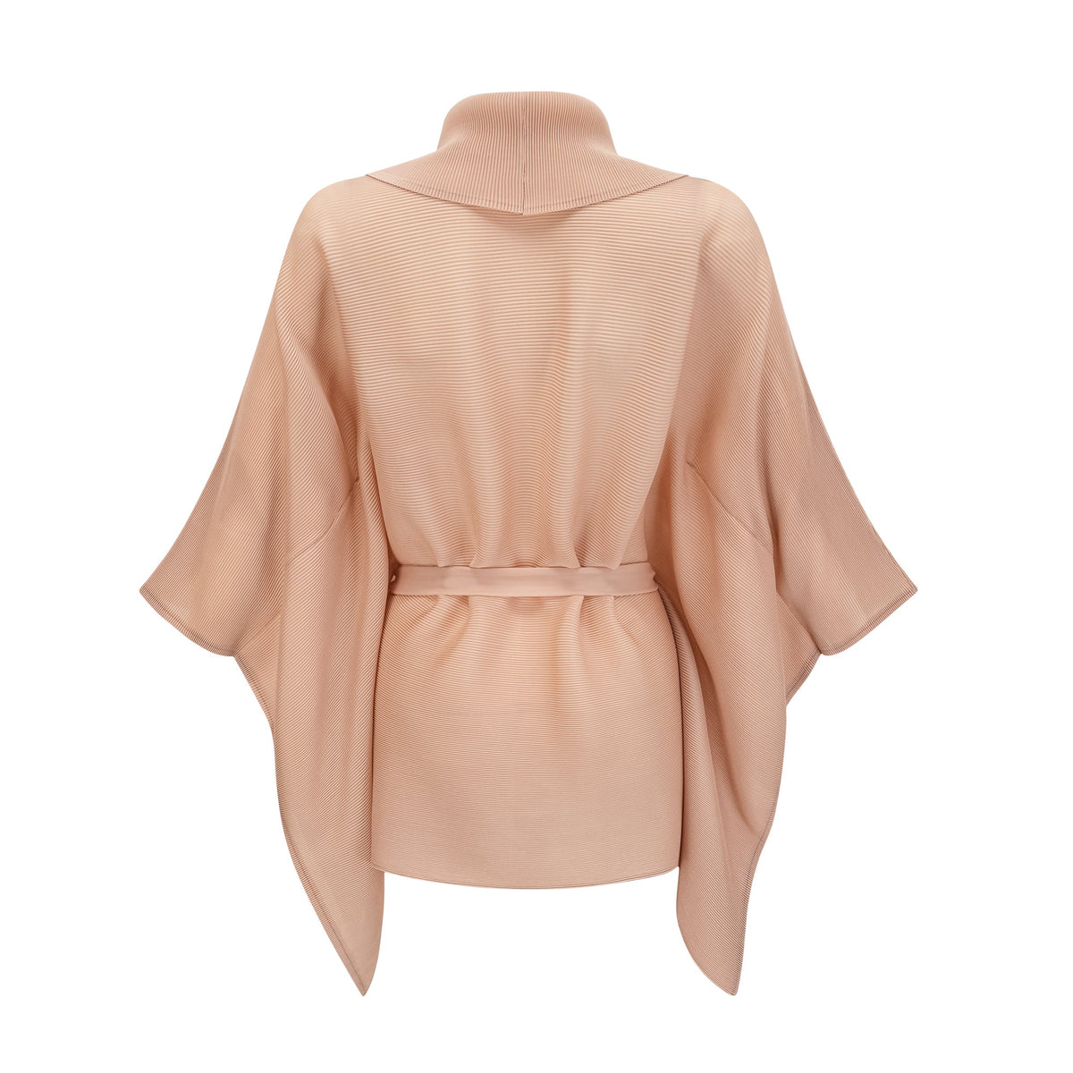 Adèle cape-design pleated top & skirt matching set