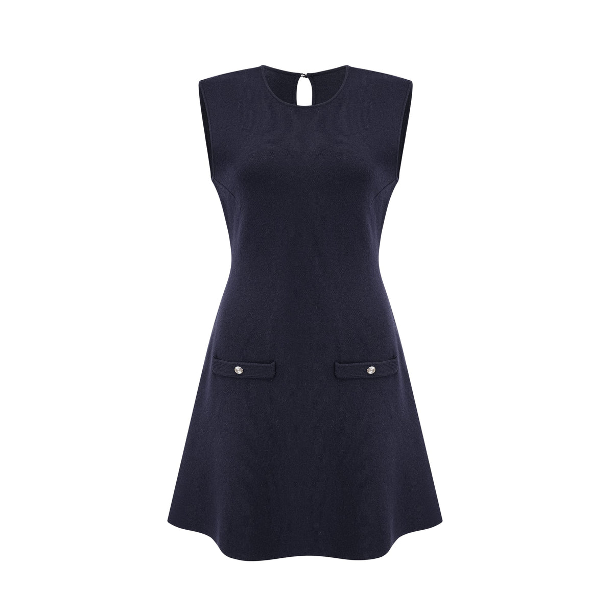 Clarisse dark-blue knitted top & dress matching set (Final Sale-US Only)