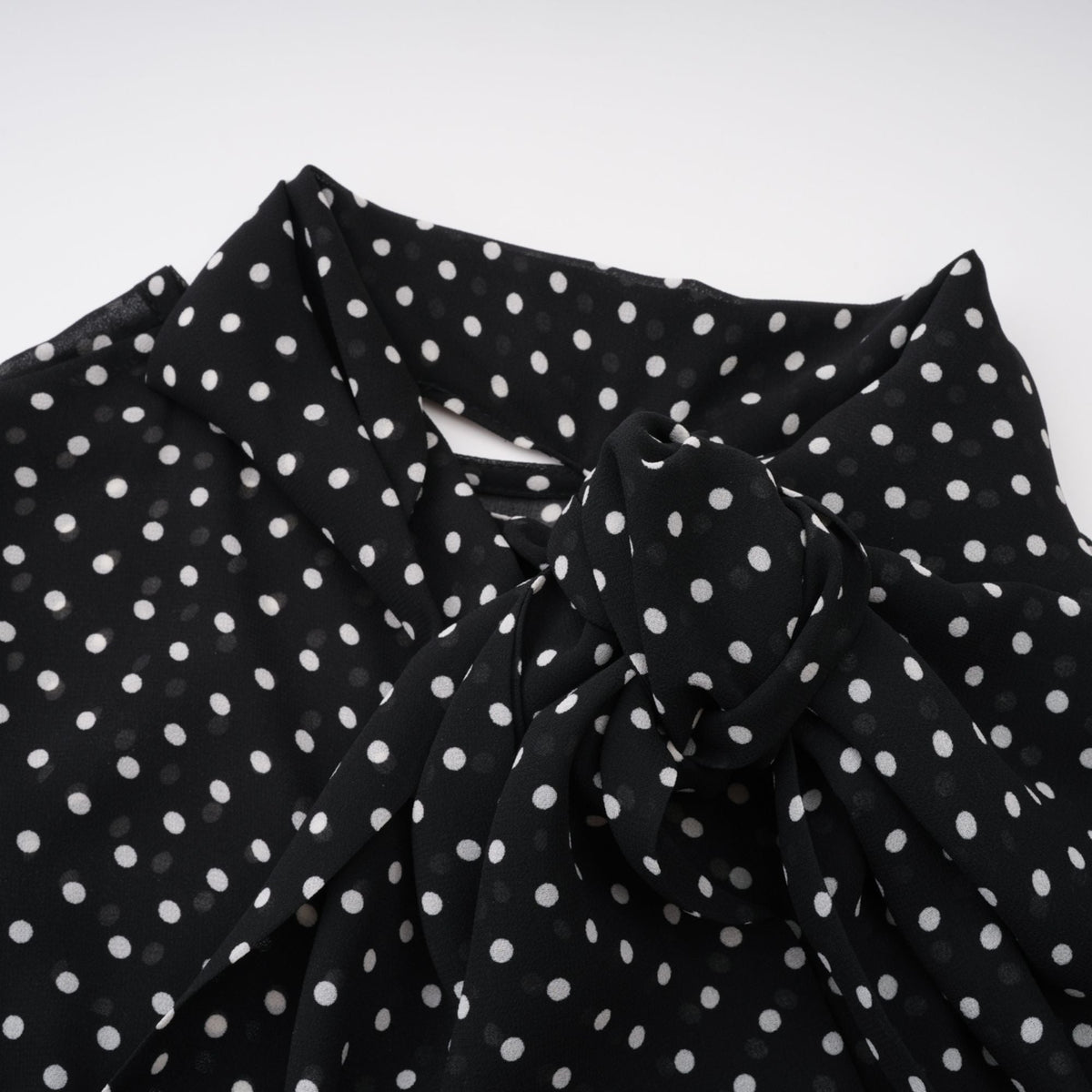 Coraline black polka-dot ruffled midi dress