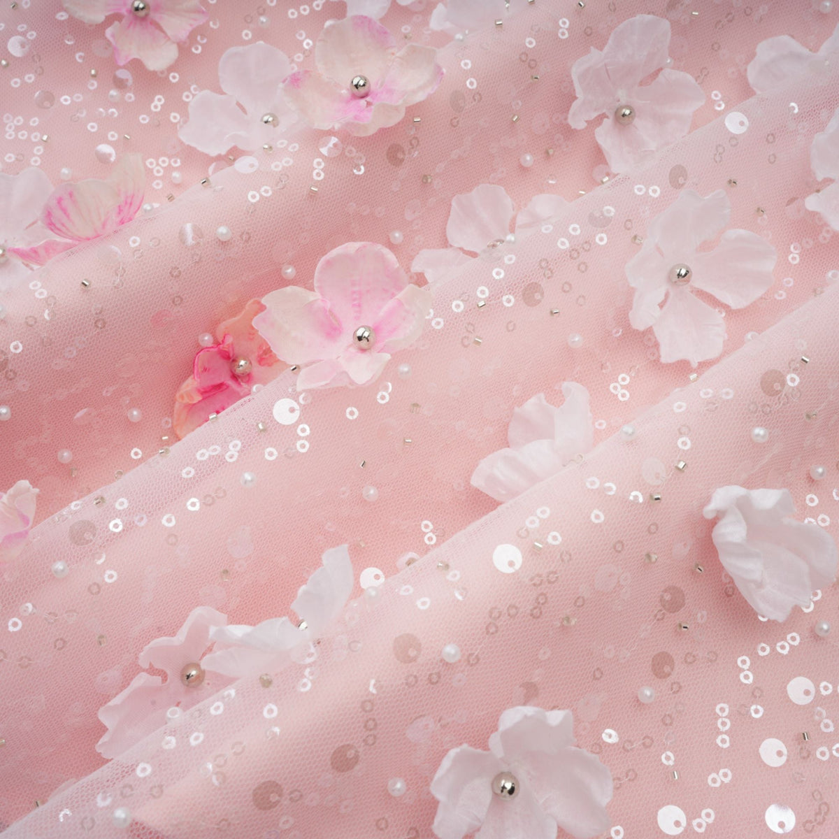Lilou 3d-petal puffy mini dress