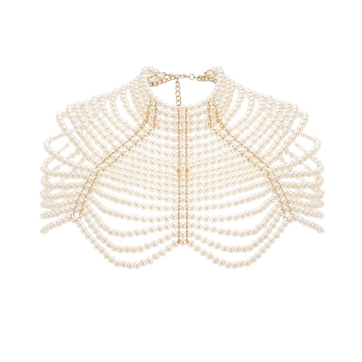 Pauline faux-pearl shawl