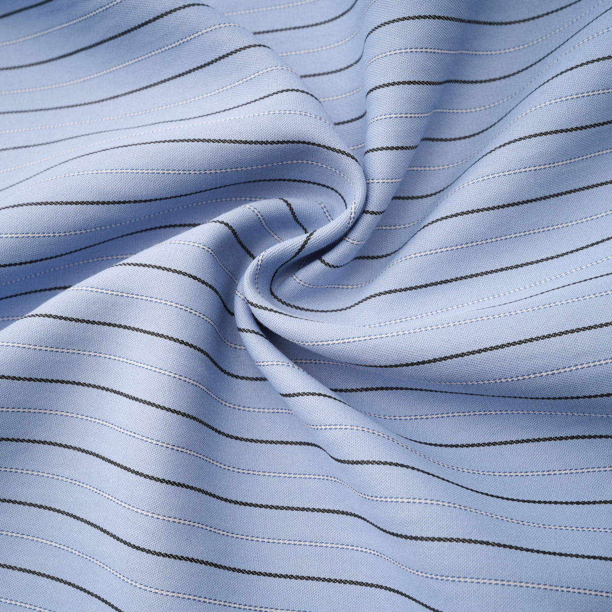 Torhild Blue 3D Petal Pinstriped Shirt