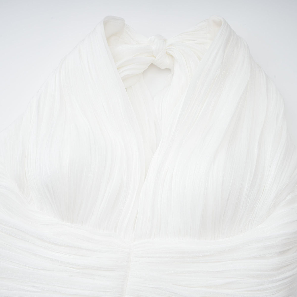 Emmeline White Train Design Gathered Maxi Dress (Final Sale-US Only)