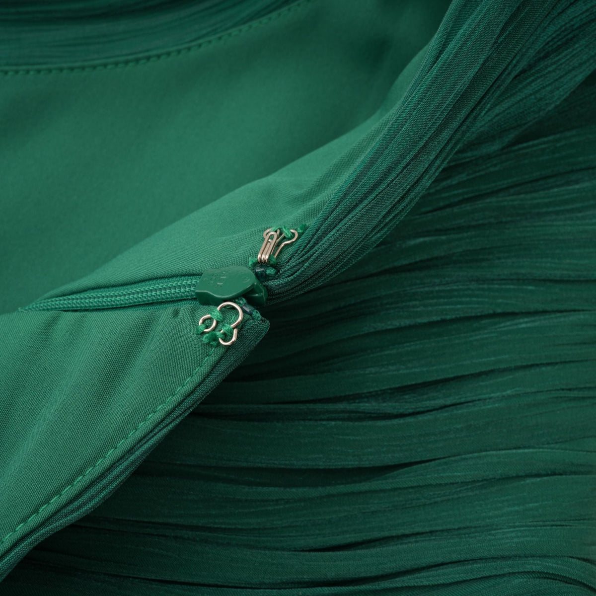 Emerald Green One Shoulder Ruched Maxi Dress (Final Sale-US Only)
