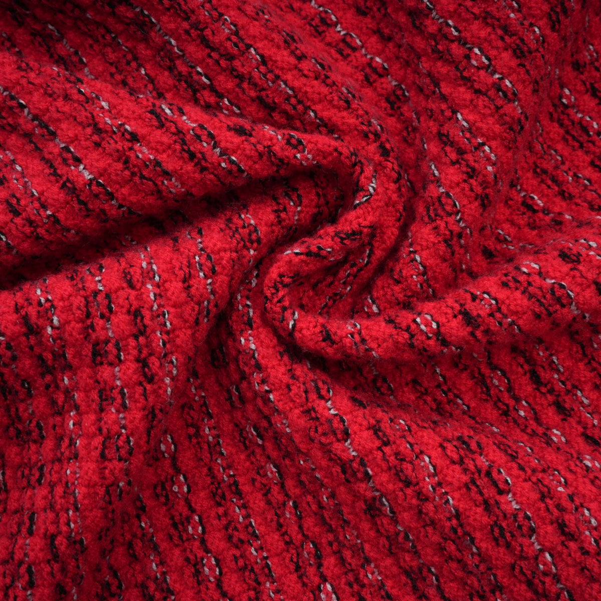 Faustine red embellished knit midi dress