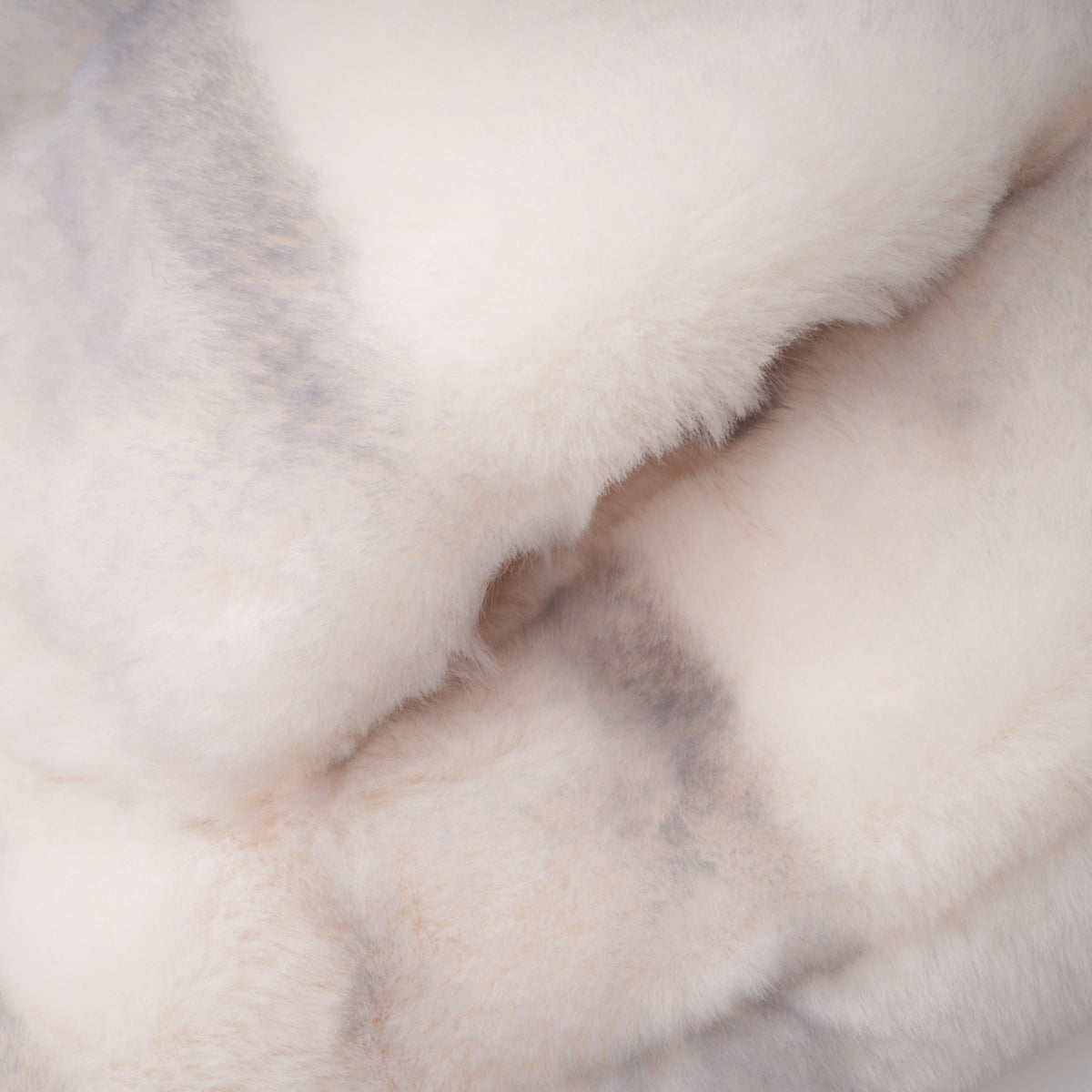 Alina White Gradient Faux Fur Short Coat