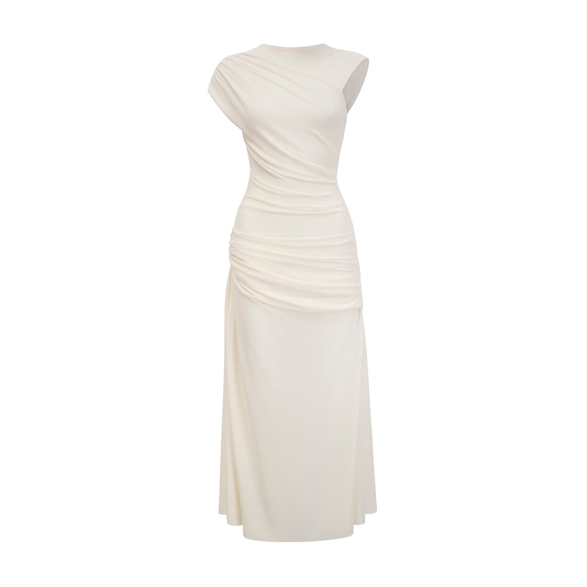 Lanetta jersey-knit draped maxi dress