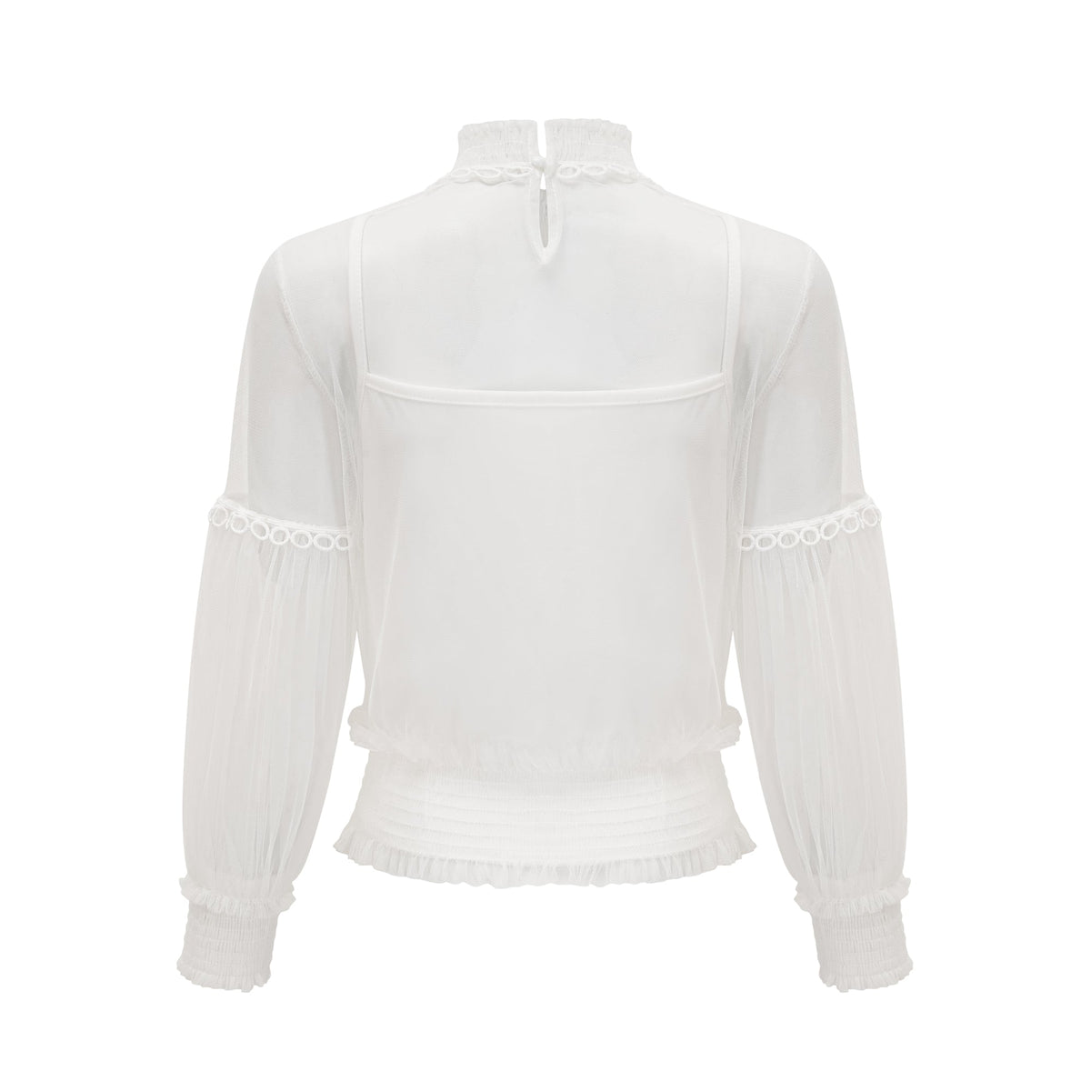 Aiza floral semi-sheer top