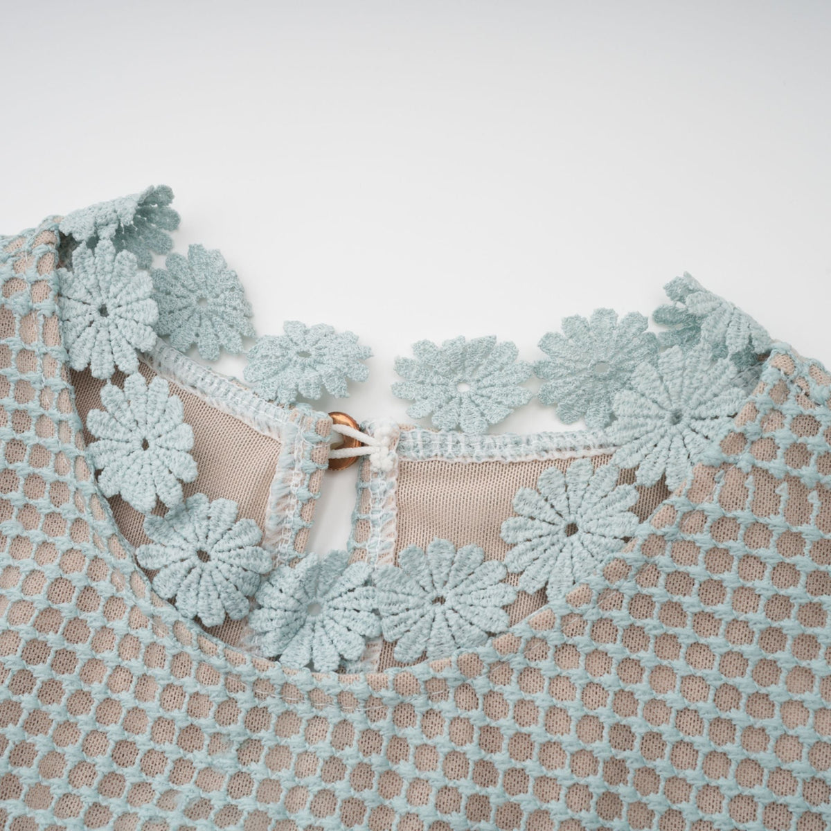 Océane green floral embroidered midi dress (Final Sale)