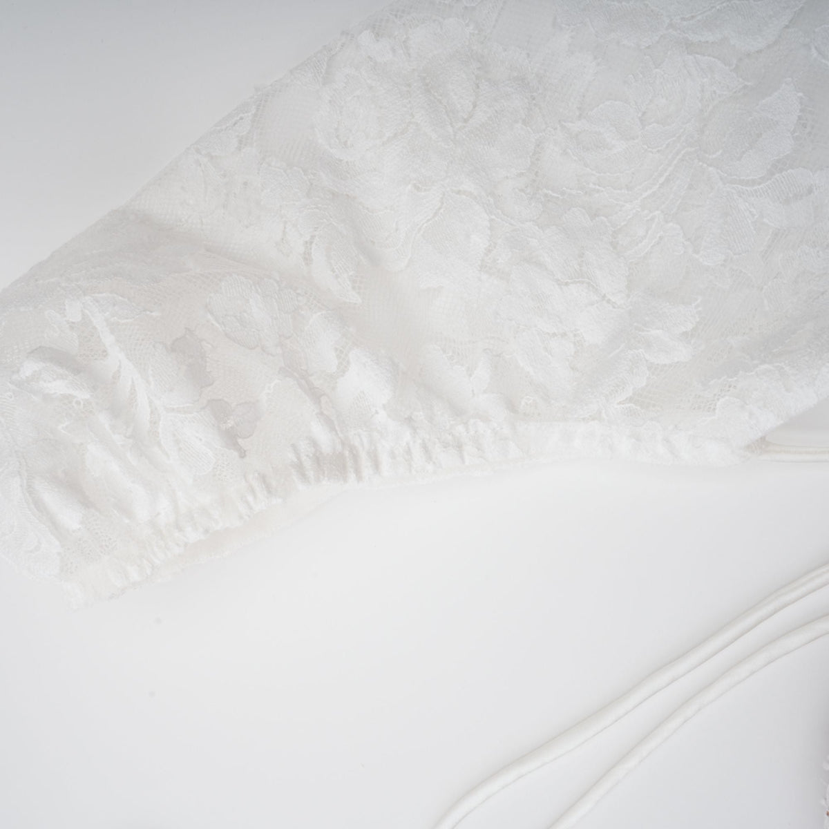 Vivienne white floral-lace corset mini dress