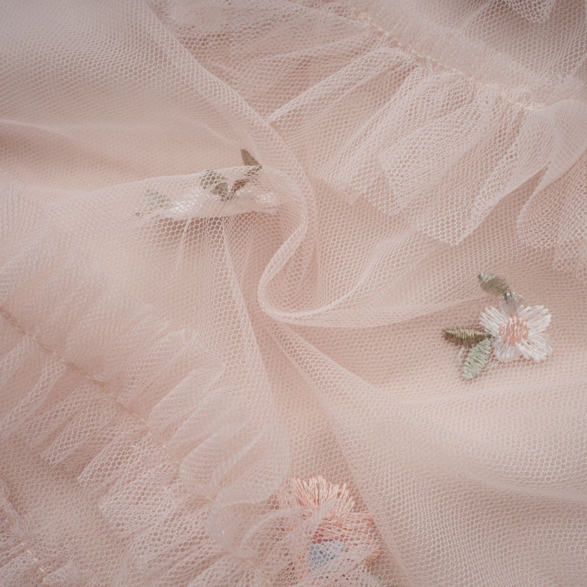 Kévina floral-embroidered tiered ruffled midi dress