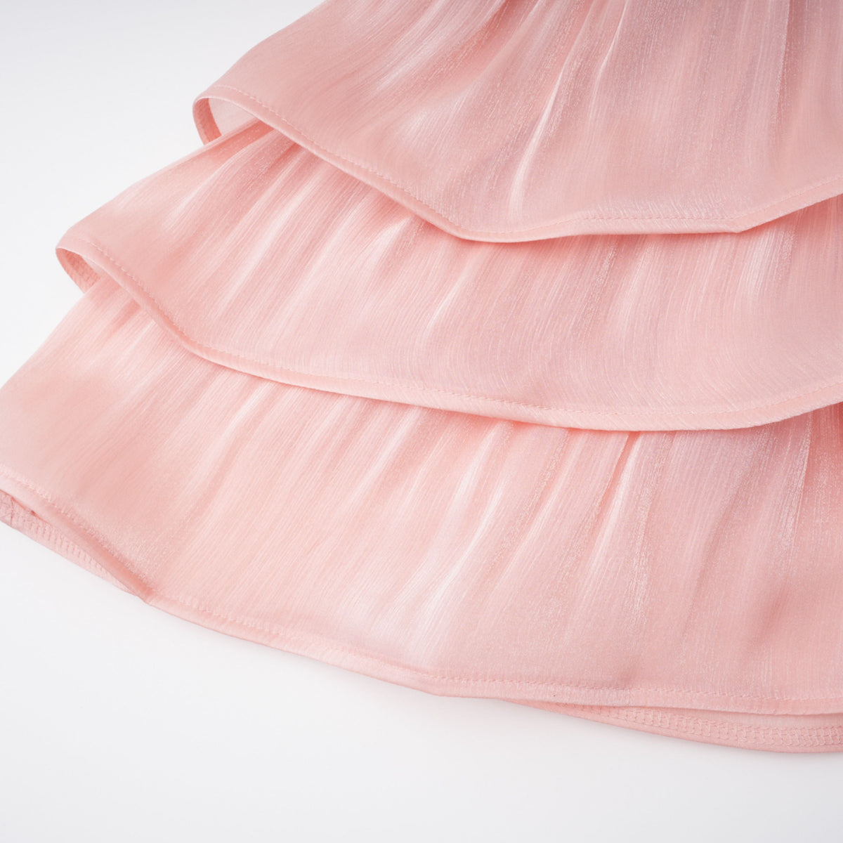 Emersyn Pink High-Neck Ruffled Detail Mini Dress (Final Sale-US Only)