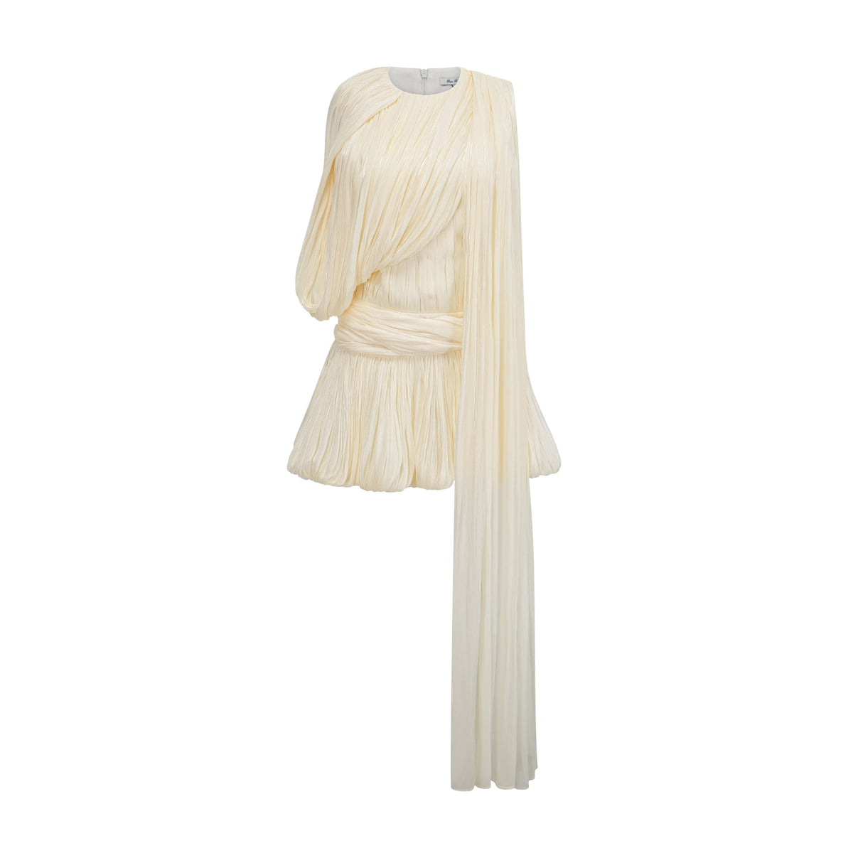 Cyrielle pleated ribbon-design mini dress