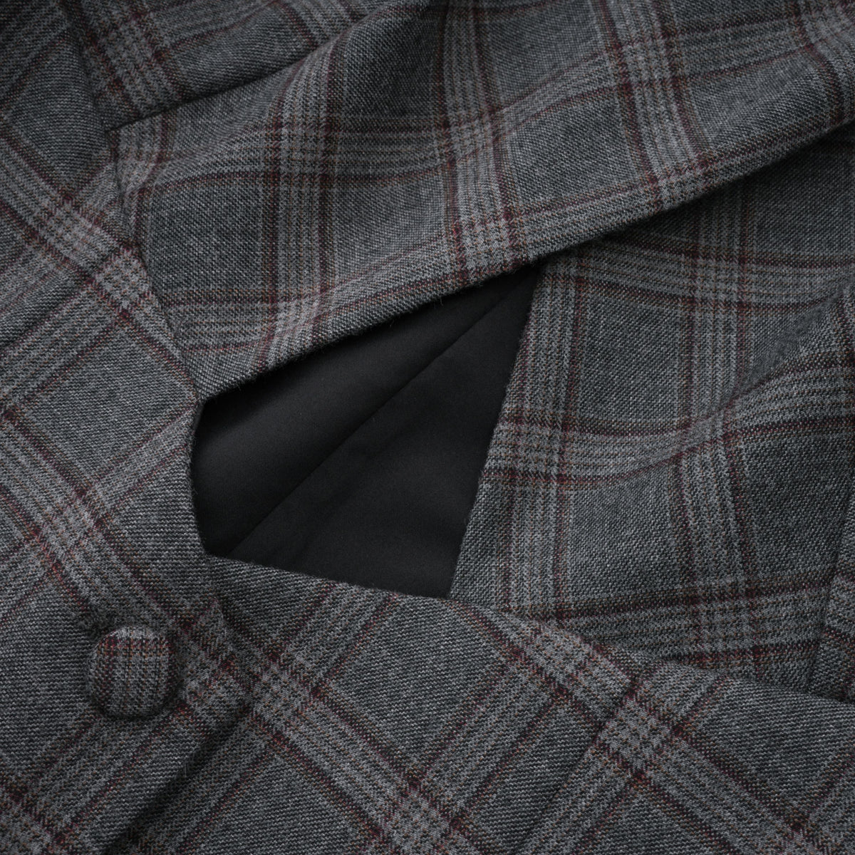 Serena Grey Cut Out Checked Blazer & Skirt Set (Final Sale)