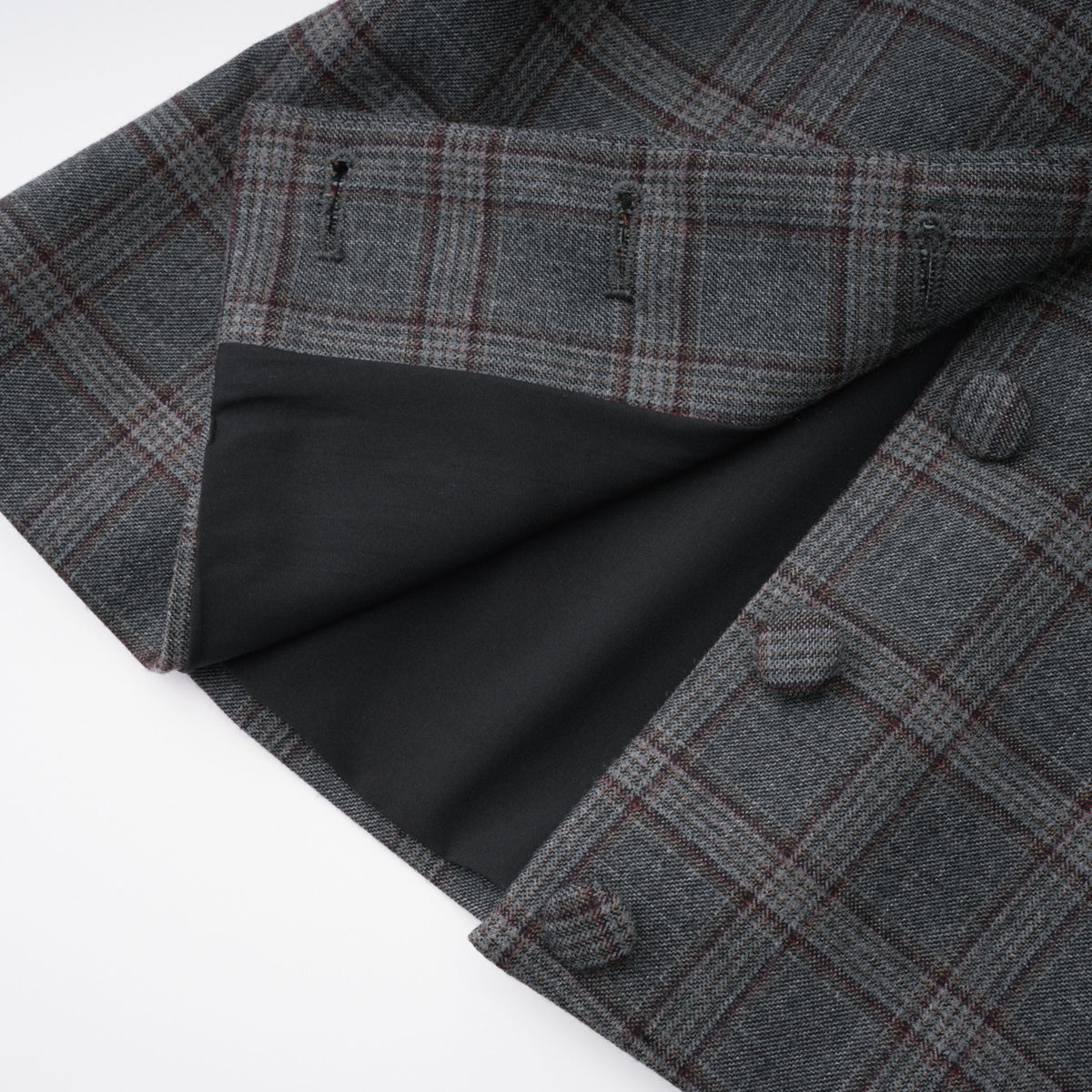 Serena Grey Cut Out Checked Blazer & Skirt Set (Final Sale)