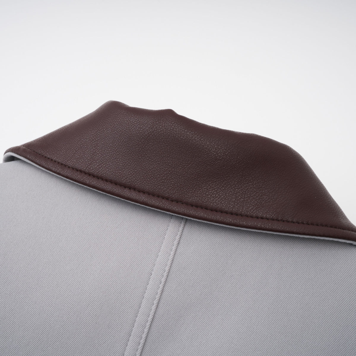 Vilma Grey Leather Collar Hunting Jacket