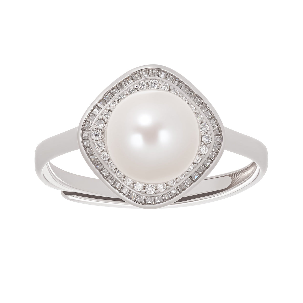 Hortense Sterling Silver Pearl Adjustable Ring