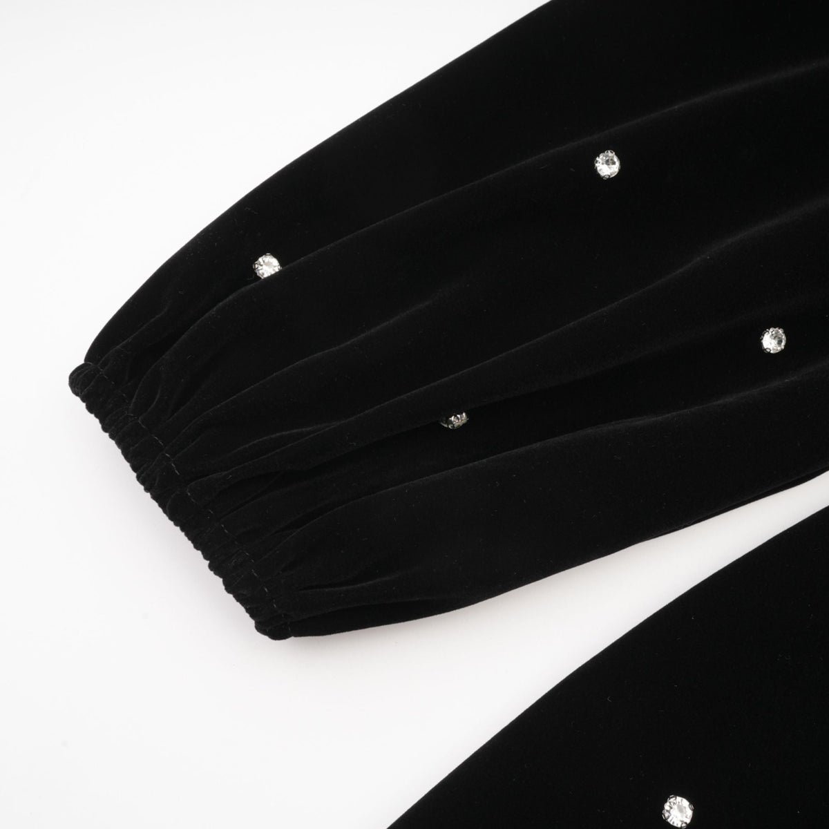 Lola black embellished velvet midi dress