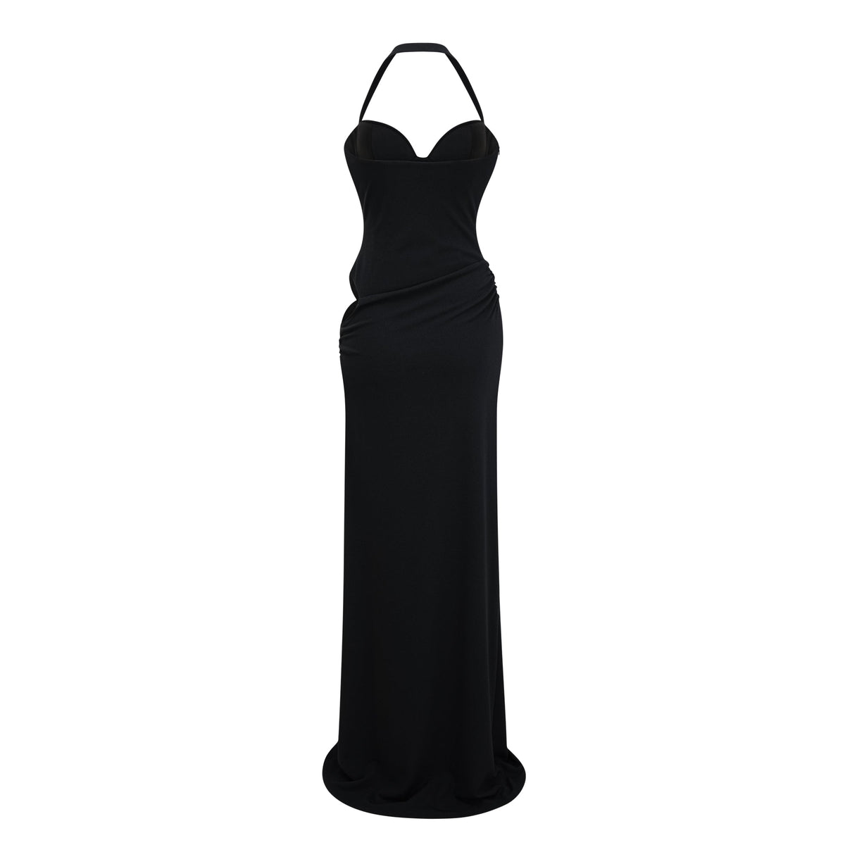 Kaelin Black Halterneck Cut Out Maxi Dress (Final Sale-US Only)
