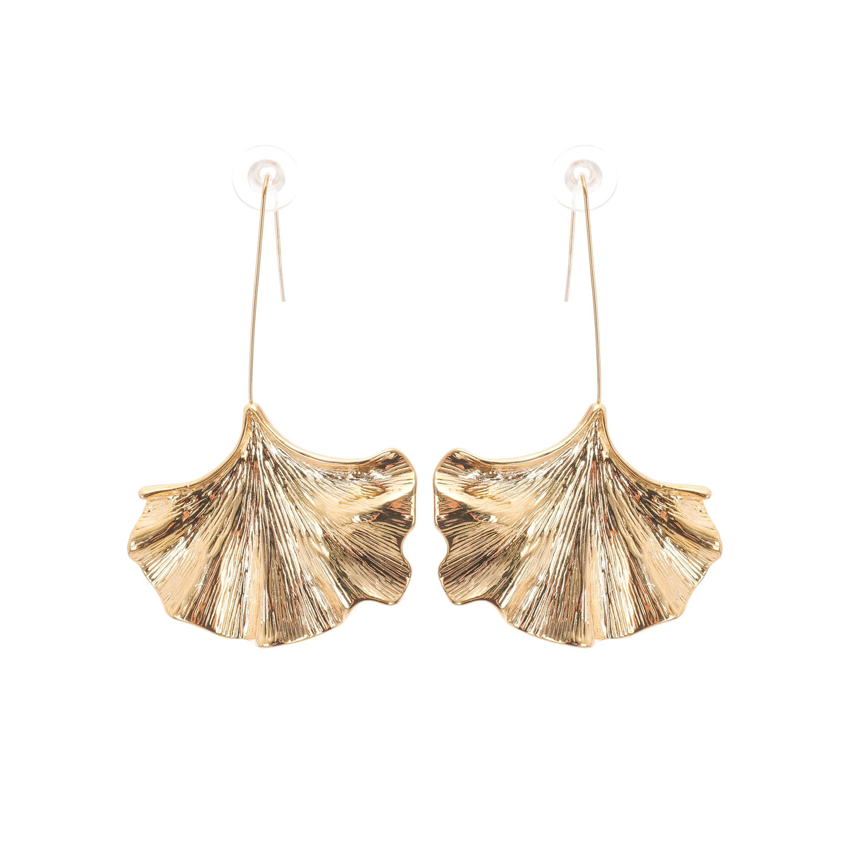 Juliet gold ginkgo drop earrings