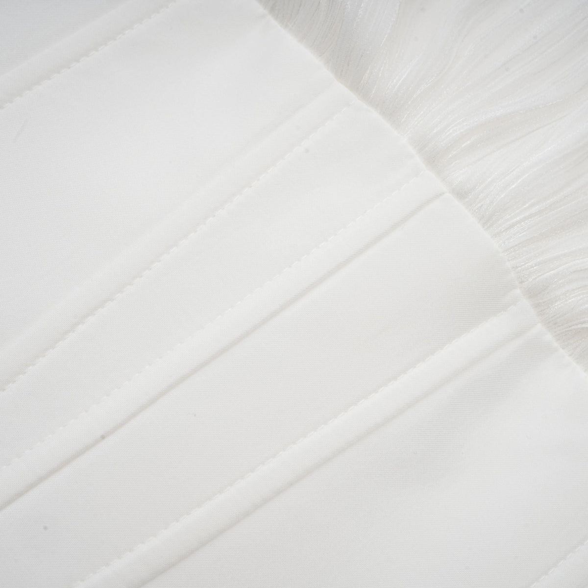 Rosier white fully-pleated cinched mini dress