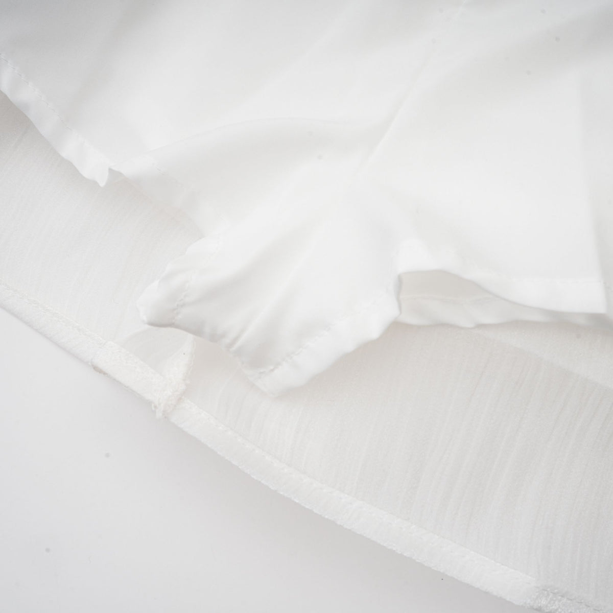 Rosier white fully-pleated cinched mini dress