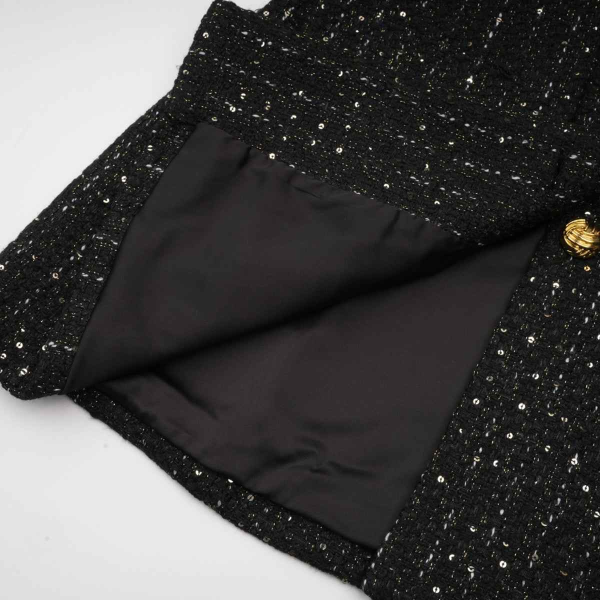 Audrey black sequin panelled tweed mini dress (Final Sale-US Only)