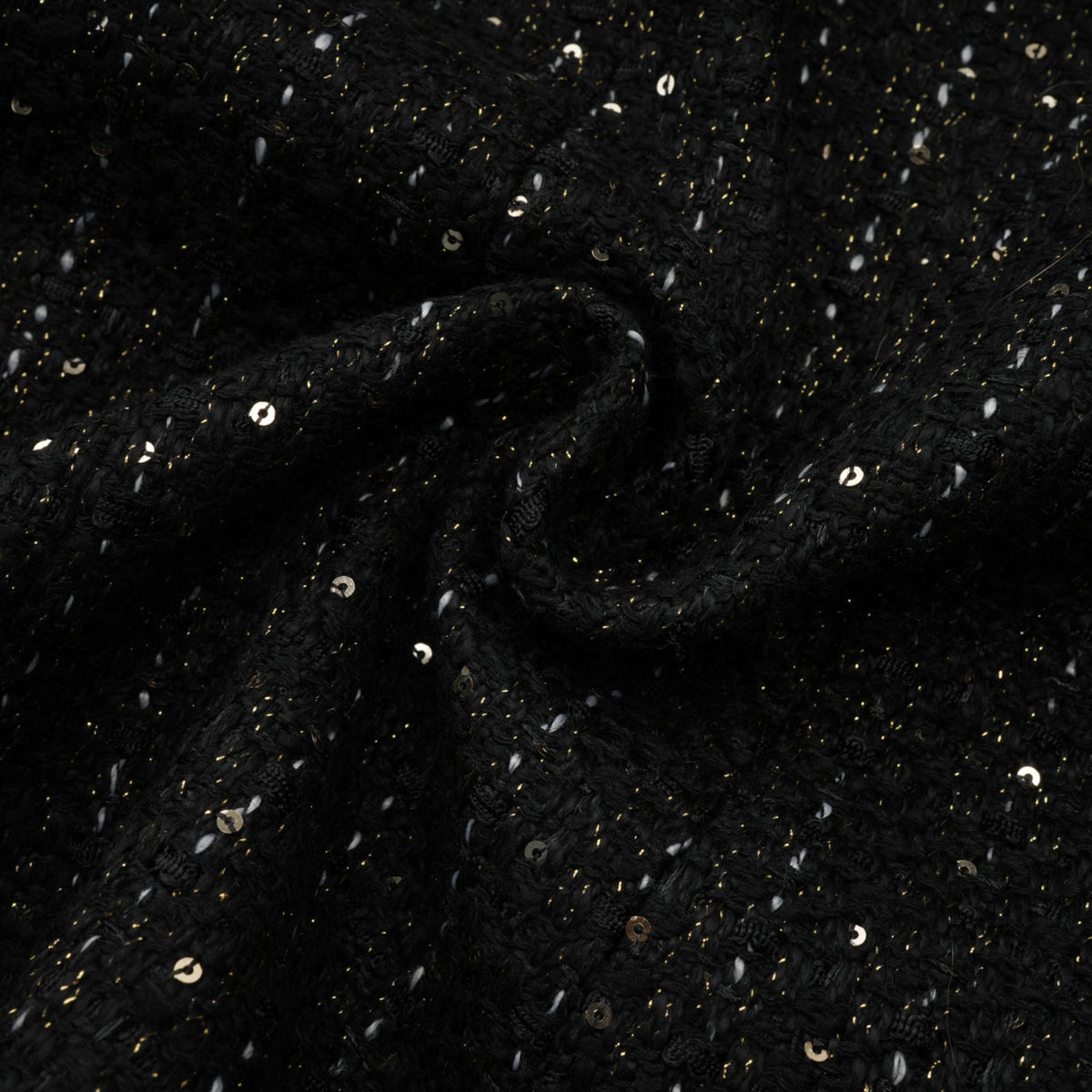 Audrey black sequin panelled tweed mini dress (Final Sale)