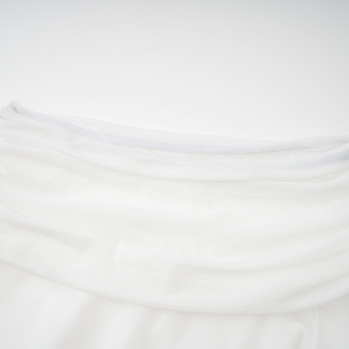 Giuseppina White High Neck Cut-Out Top & Skirt Set