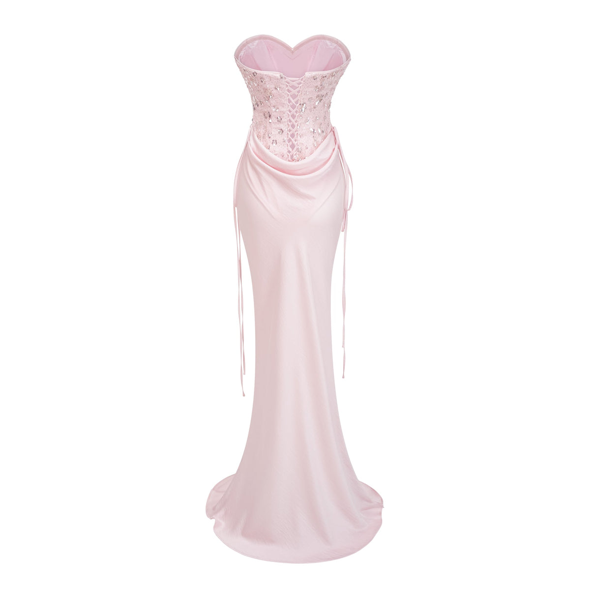 Teodora Pink Corseted Bodysuit & Satin Skirt Set (Final Sale-US Only)