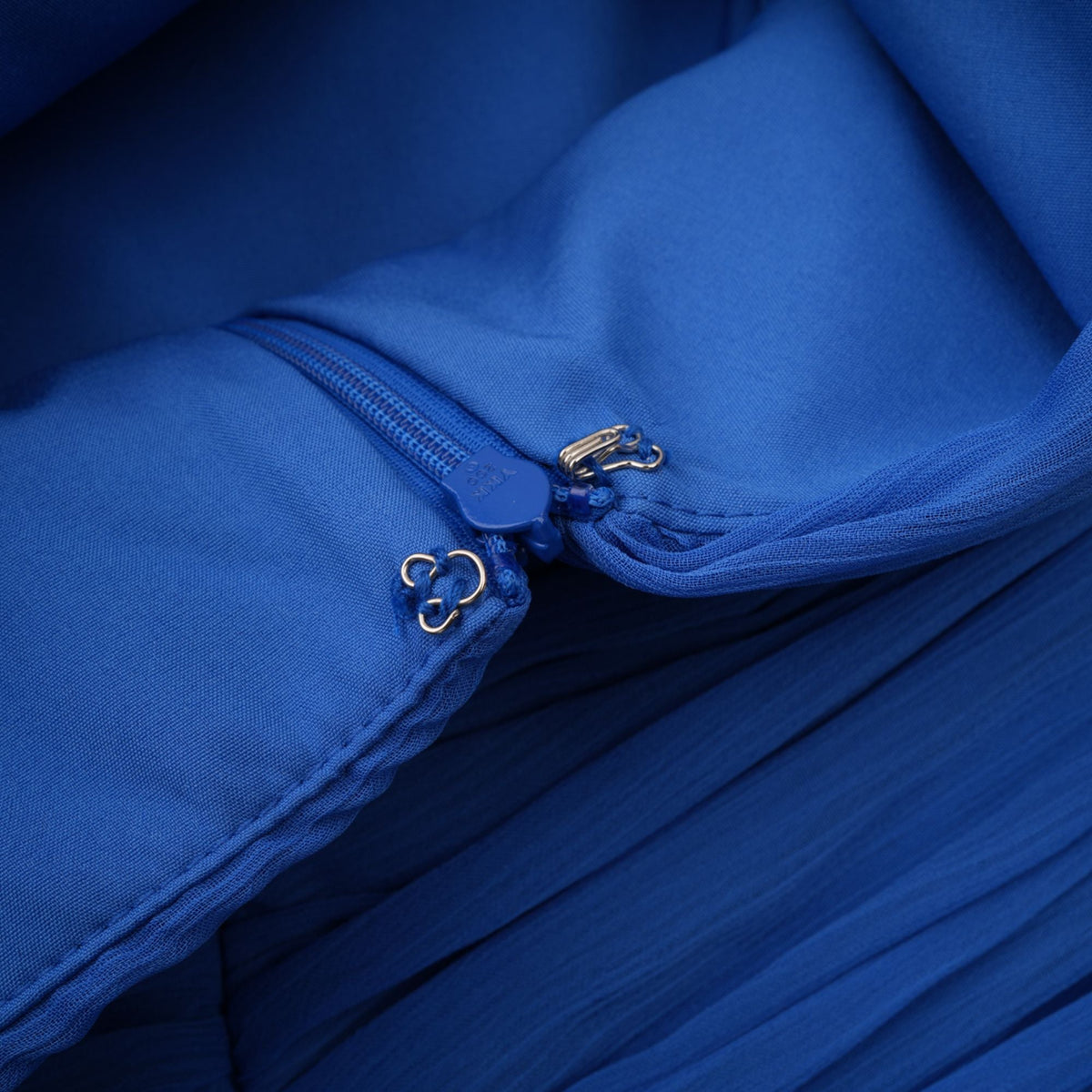 Faustine Blue Cape Design Ruched Maxi Dress (Final Sale-US Only)