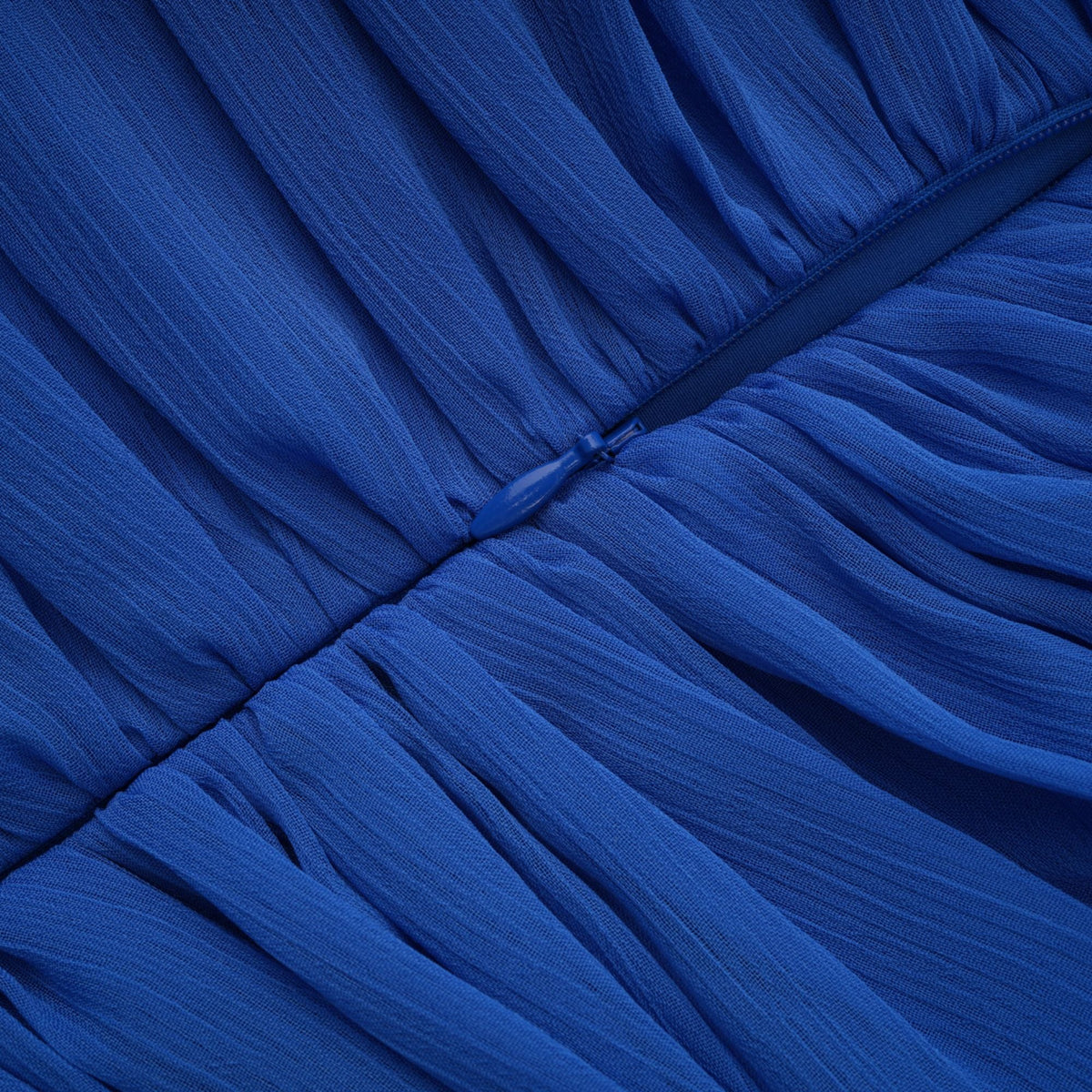 Faustine Blue Cape Design Ruched Maxi Dress (Final Sale-US Only)