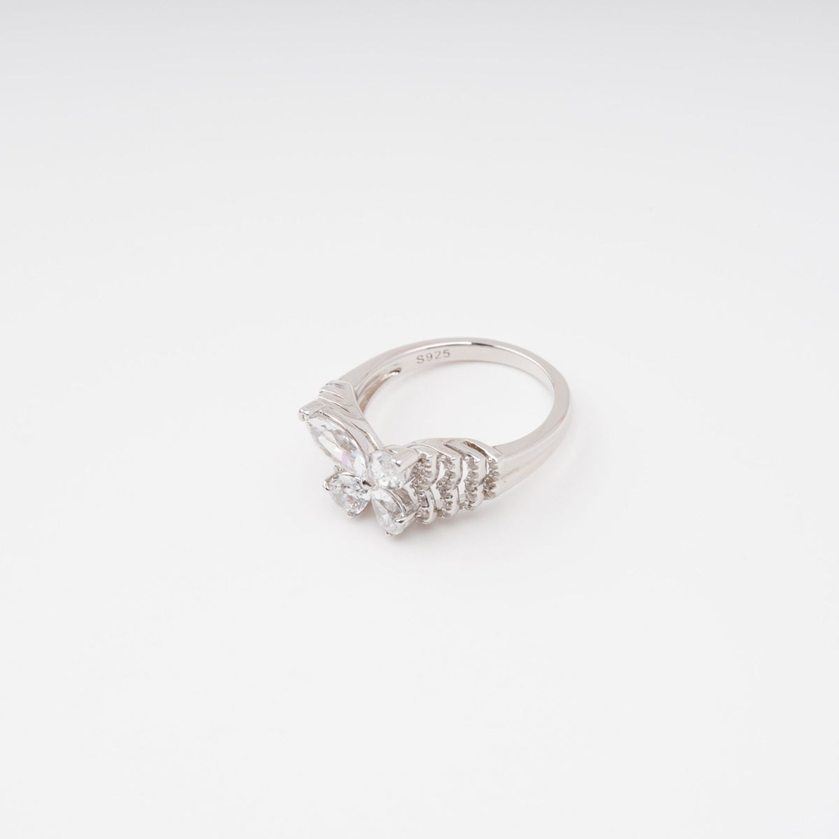 Zélie Sterling Silver Butterfly Shaped Gemstone Ring