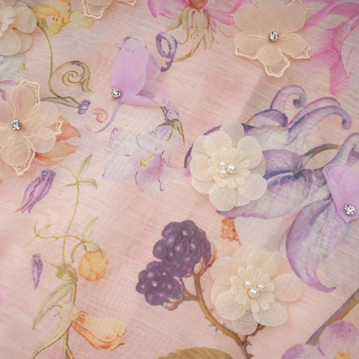 Delphine Pink Floral Print Maxi Dress