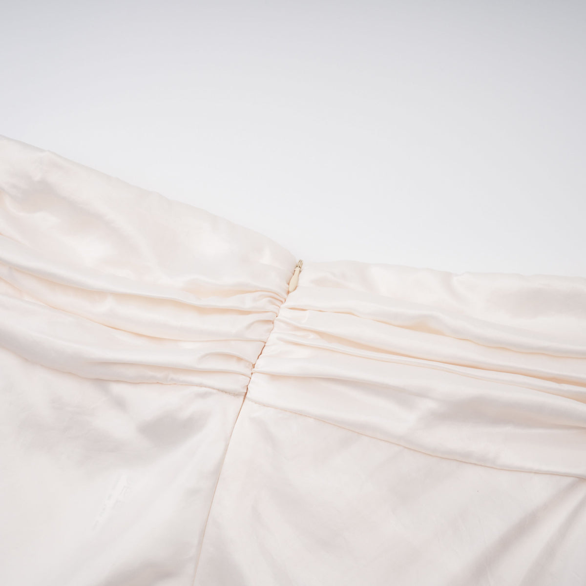 Lilla Beige Strapless Ruffled Satin Maxi Dress (Final Sale-US Only)