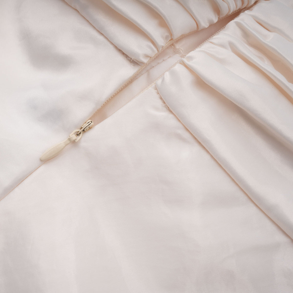 Lilla Beige Strapless Ruffled Satin Maxi Dress (Final Sale-US Only)