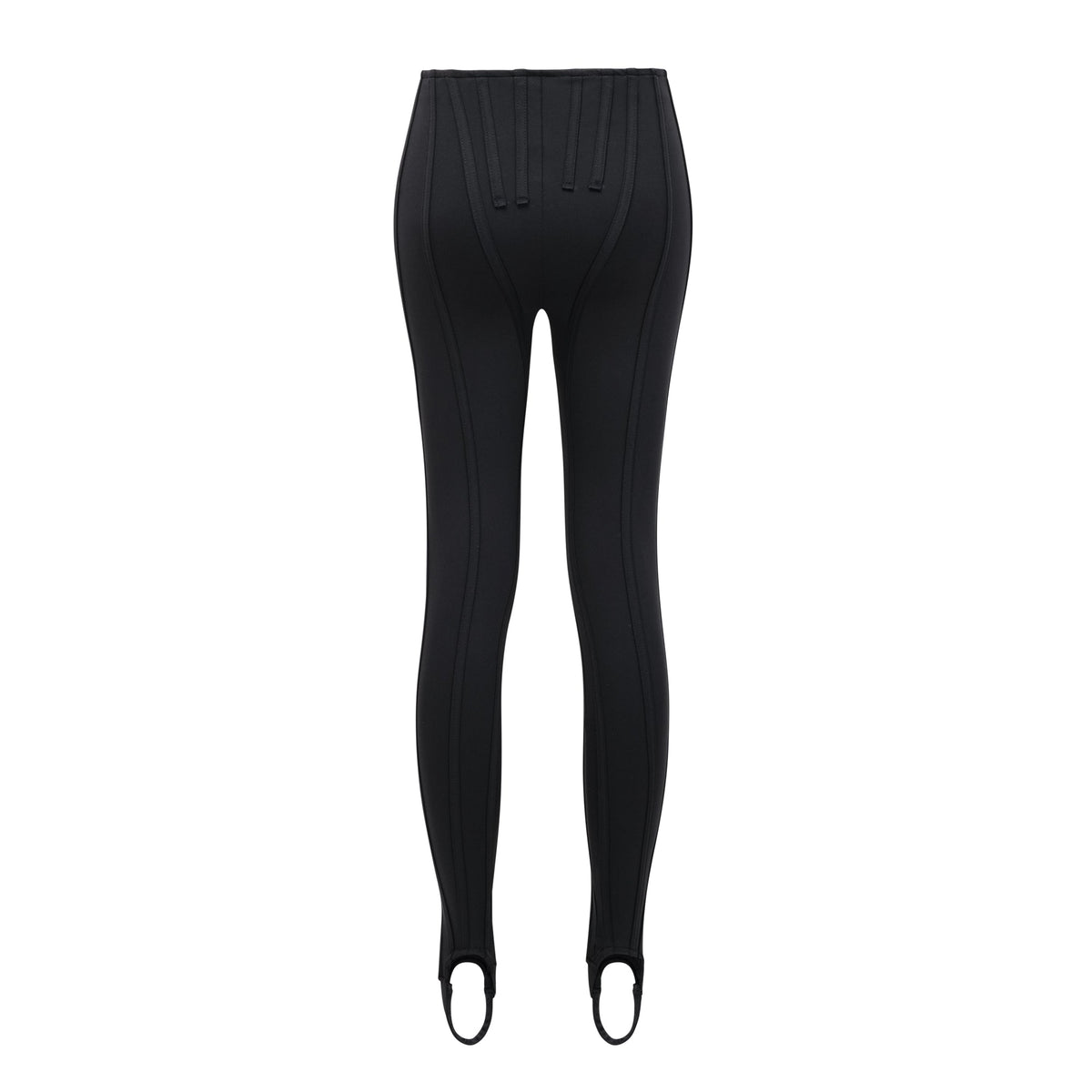 Cordelia Black Decorative Stitching Leggings
