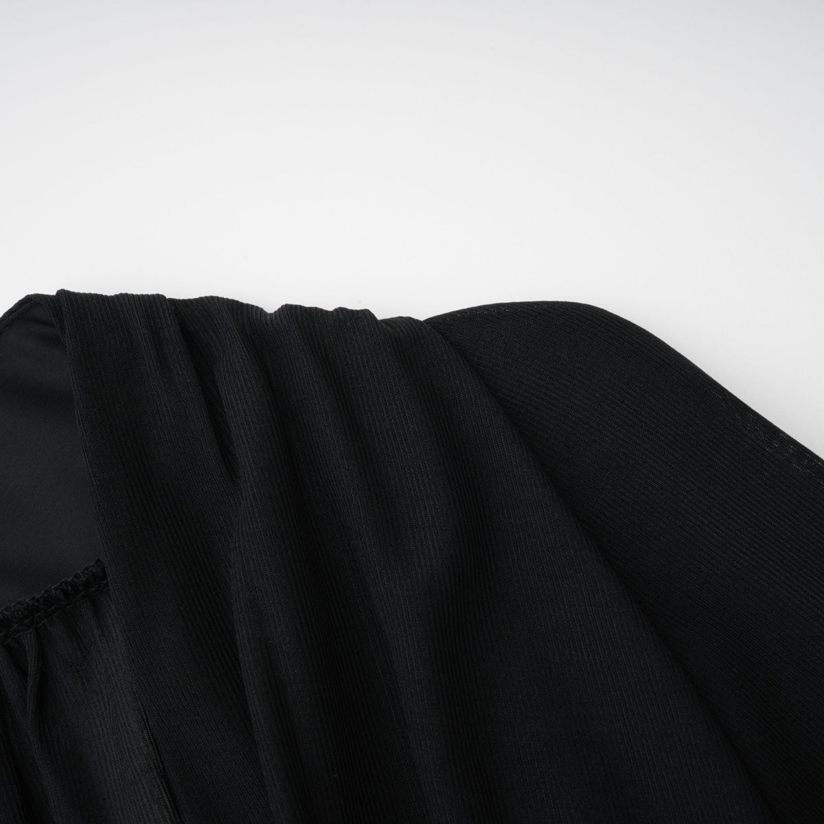 Greta Black Ruched Sheer Mesh Maxi Dress (Final Sale)