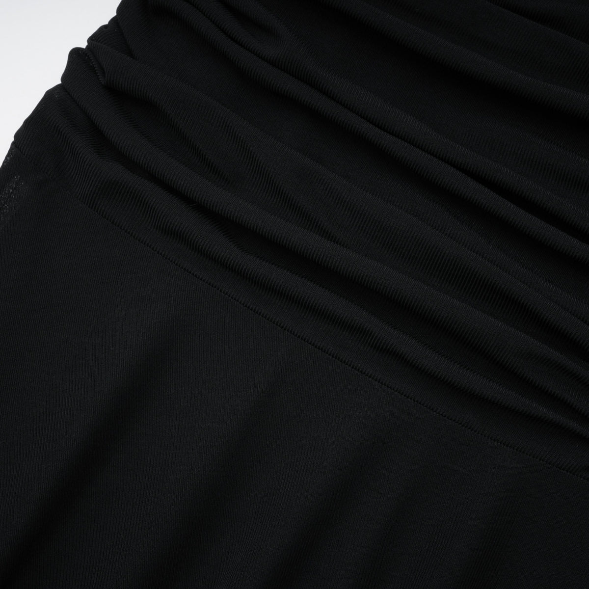 Greta Black Ruched Sheer Mesh Maxi Dress (Final Sale)