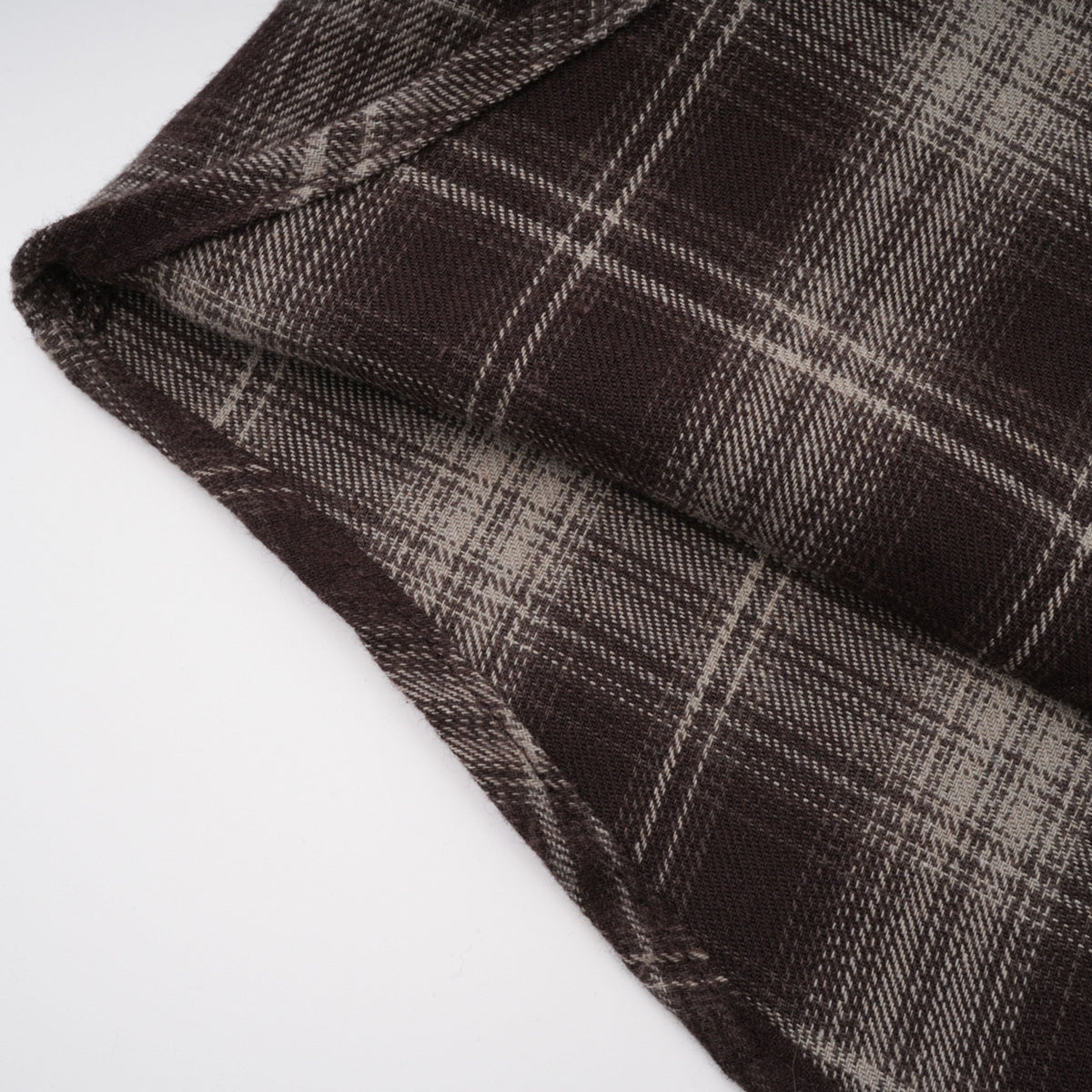 Amber Brown Plaid Tailored Cutout Blouse (Final Sale)