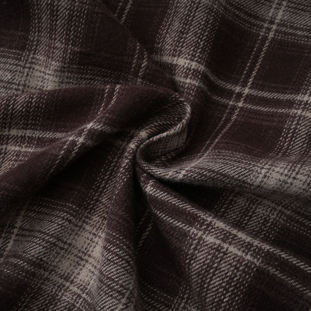 Amber Brown Plaid Tailored Cutout Blouse (Final Sale)
