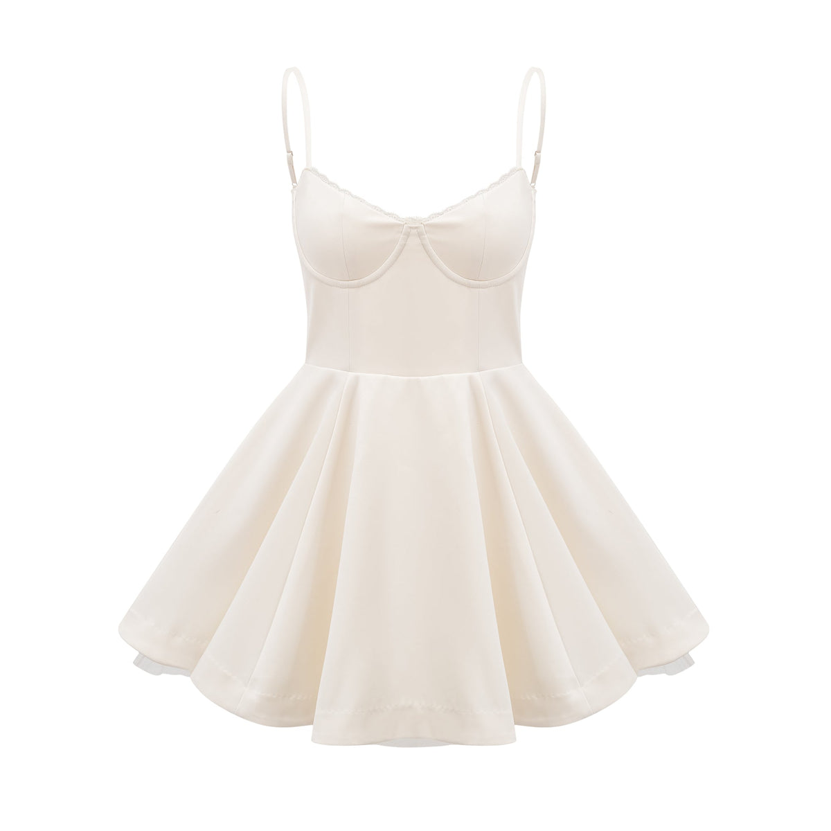 Saira tulle flared mini dress